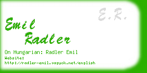 emil radler business card